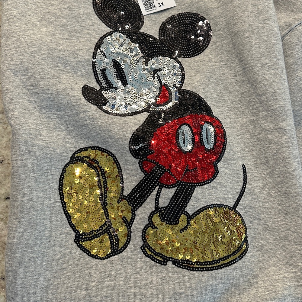 Forever 21 Disney X Mickey Mouse Sequin Sweatshirt